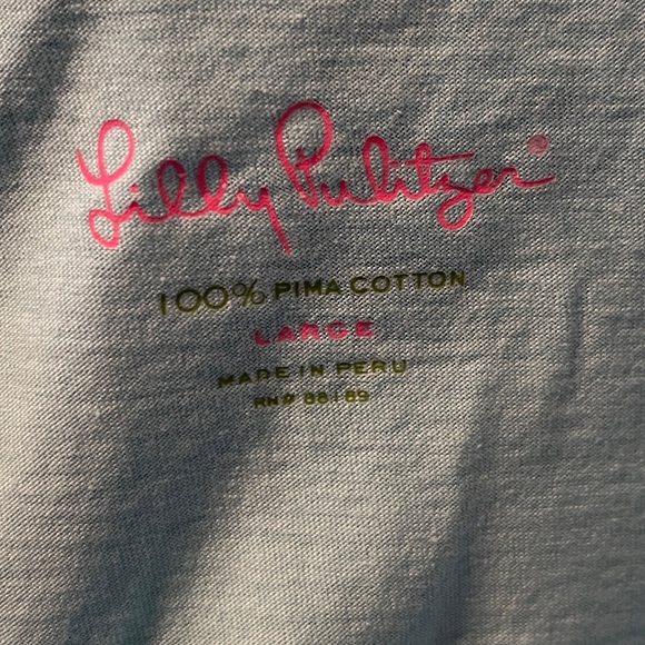 NWT Lilly Pulitzer Makena Tank Shorely Blue L - Picture 4 of 4